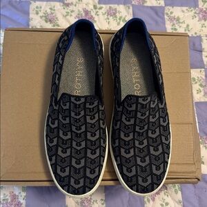 Rothy's The Original Slip On Sneaker Signature Black.